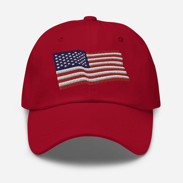 Waving American Flag Dad hat