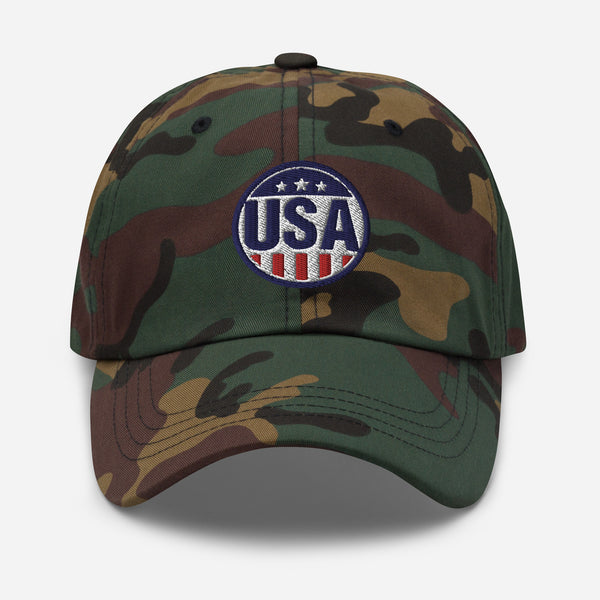 USA Round Badge Dad hat