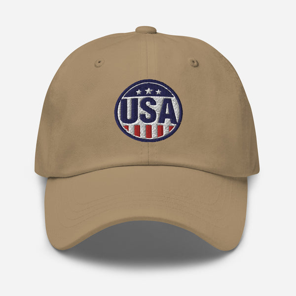 USA Round Badge Dad hat