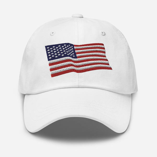 Waving American Flag Dad hat