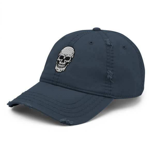 Skull Distressed Dad Hat