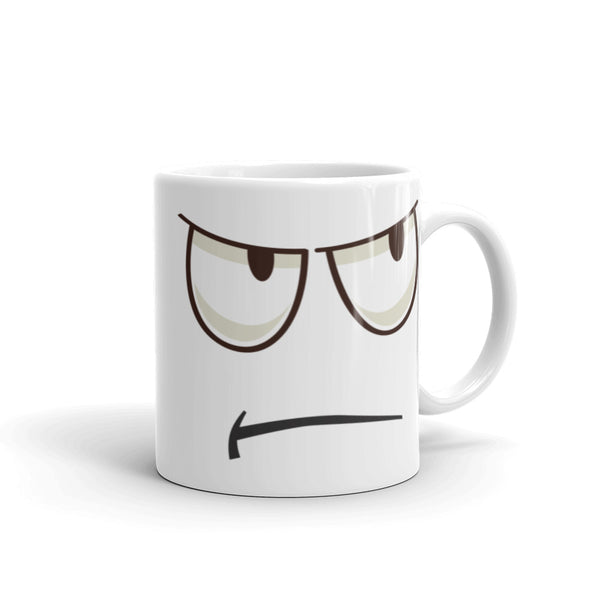 Grumpy face mug