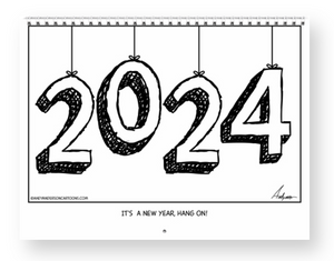 Funny cartoon 2024 calendar by Andy Anderson