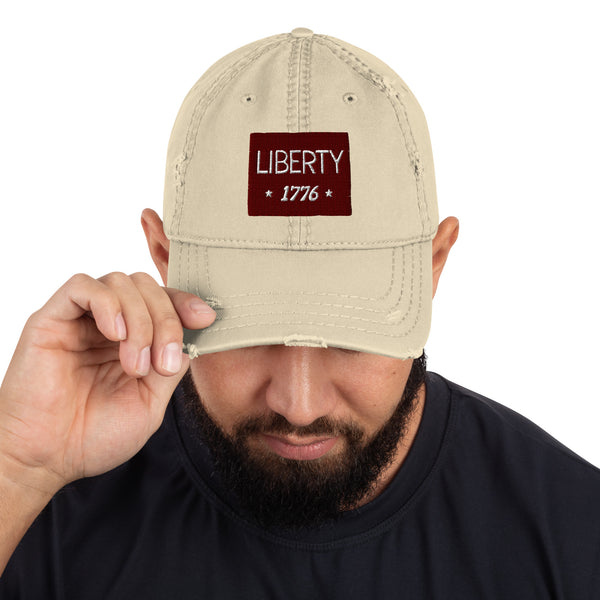 Liberty Square Patch Distressed Dad Hat