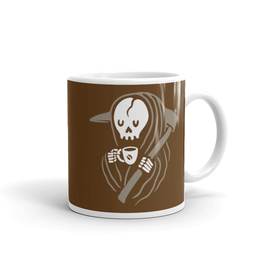 Grim Reaper loves coffee mug