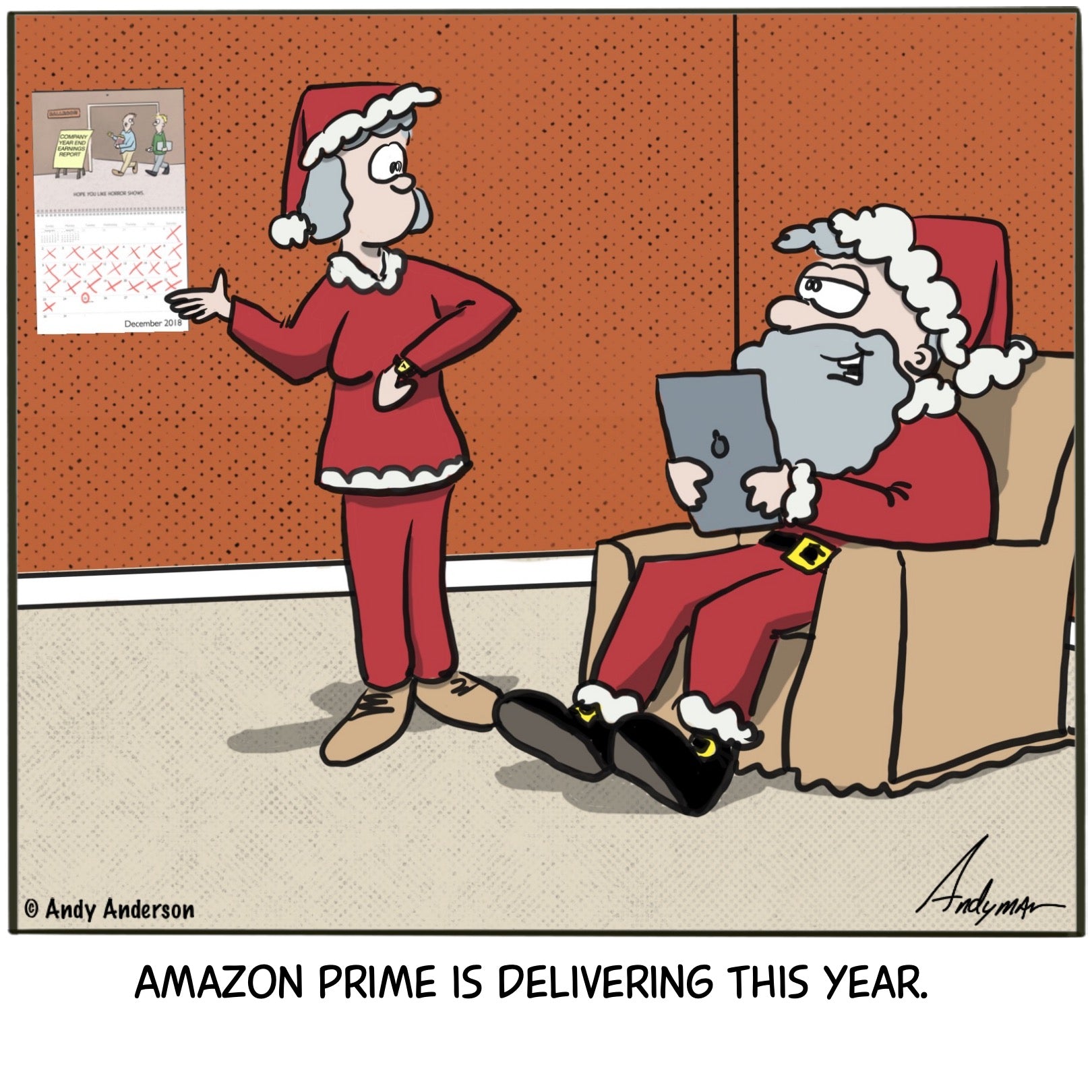 Amazon Prime is delivering cartoon by Andy Anderson