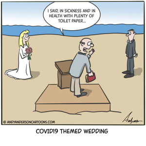Cartoon about getting married during COVID19 crisis
