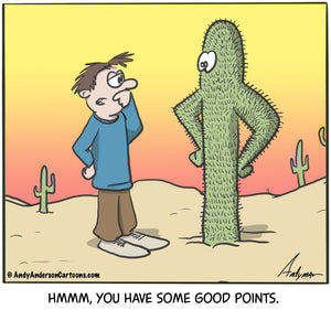 Cartoon about talking to a cactus who makes good points