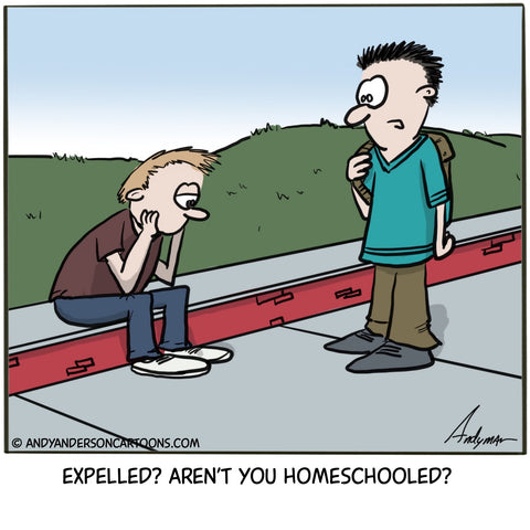 Cartoon about being expelled from homeschool