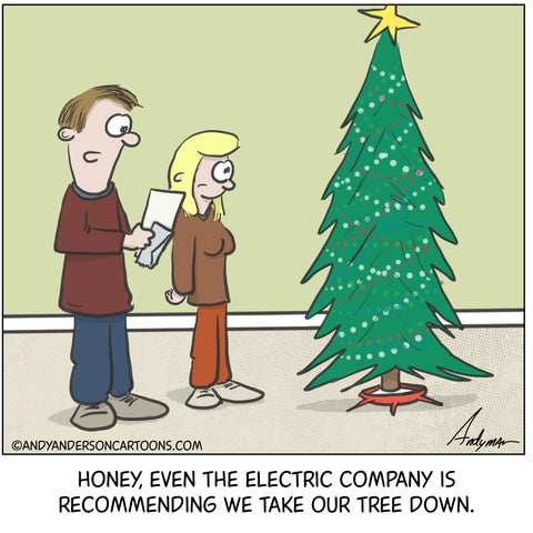 Cartoon about still having Christmas tree up