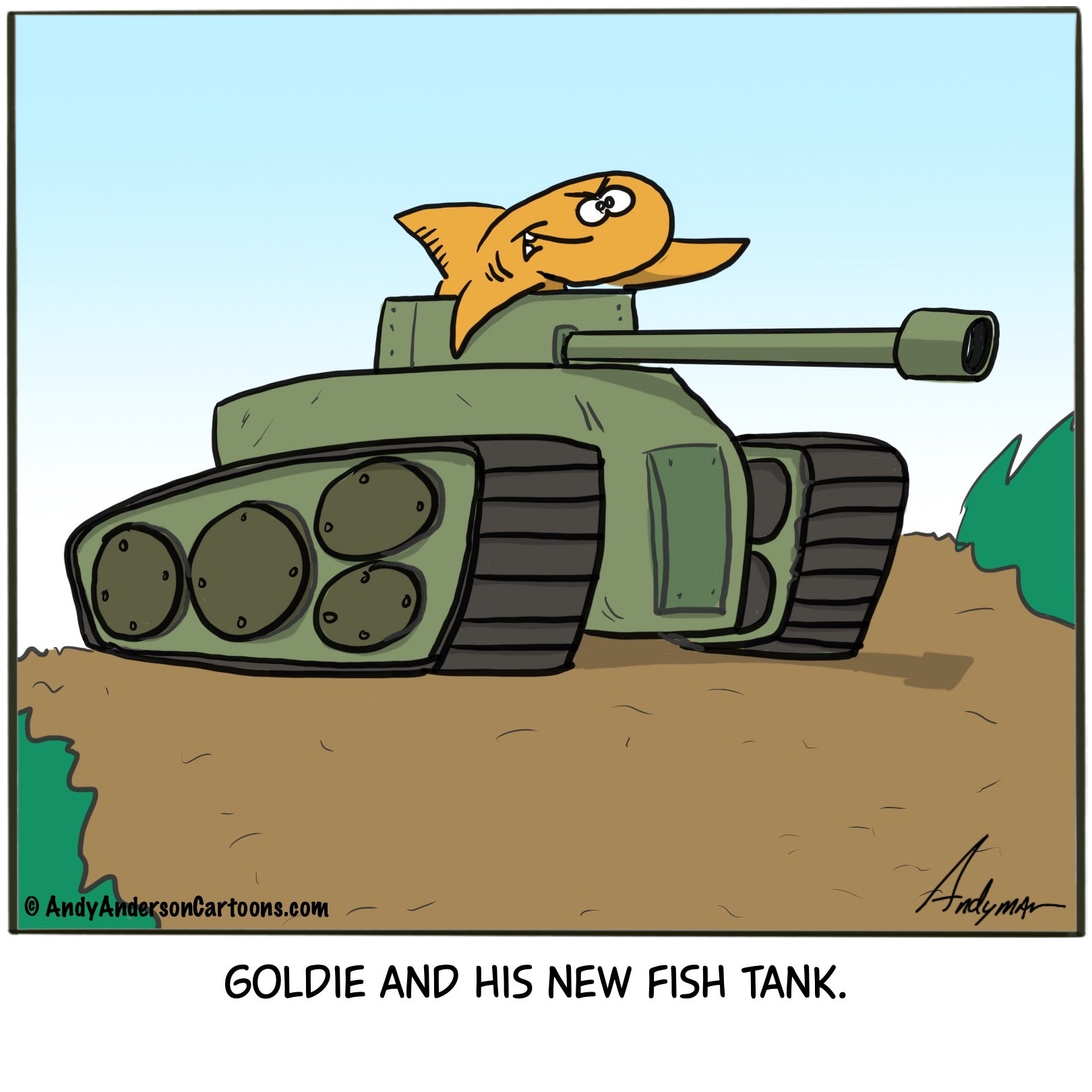 Cartoon/Meme about a fish tank – Andy Anderson Cartoons