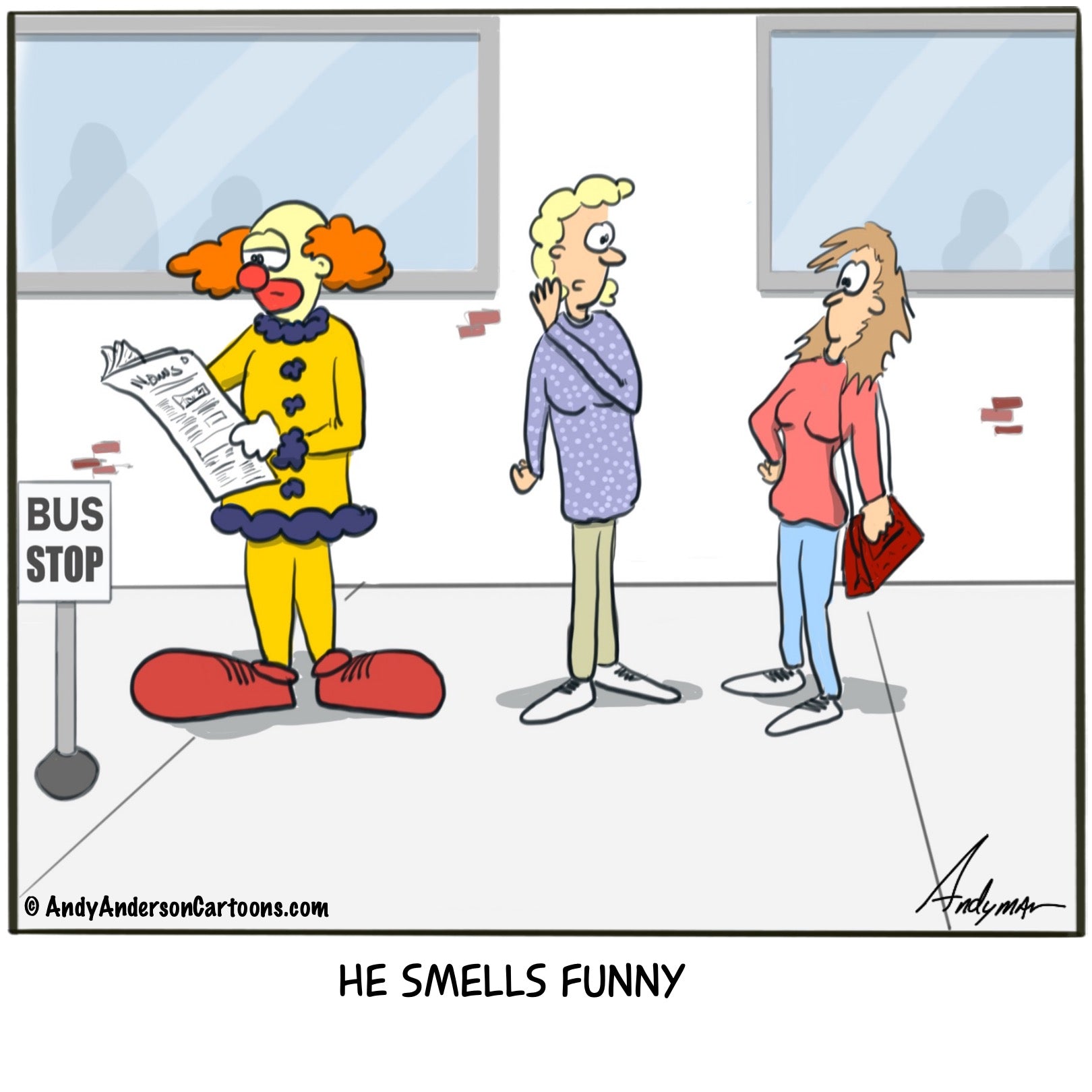 He smells funny cartoon