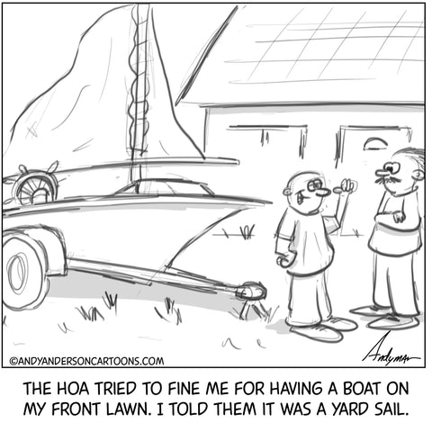HOA cartoon | Yard Sail