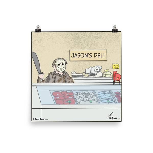 Jason's Deli cartoon print