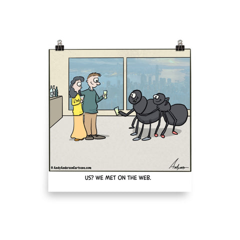 We met on the web cartoon by Andy Anderson