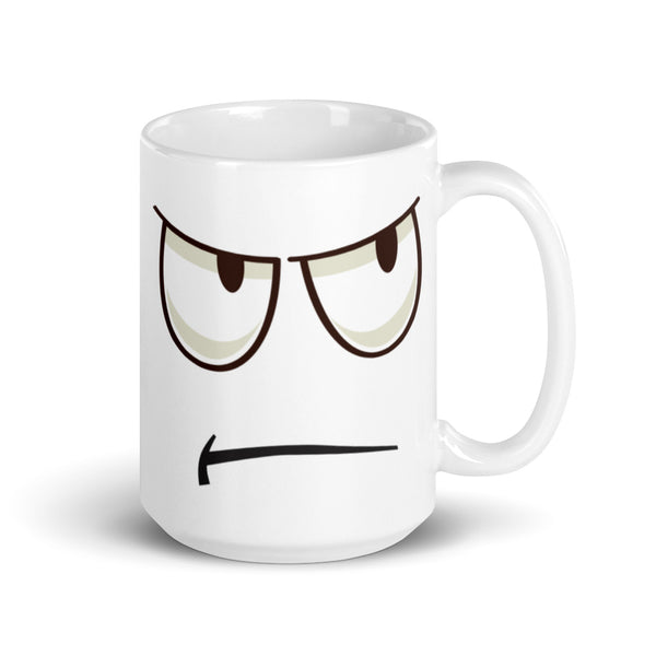 Grumpy face mug