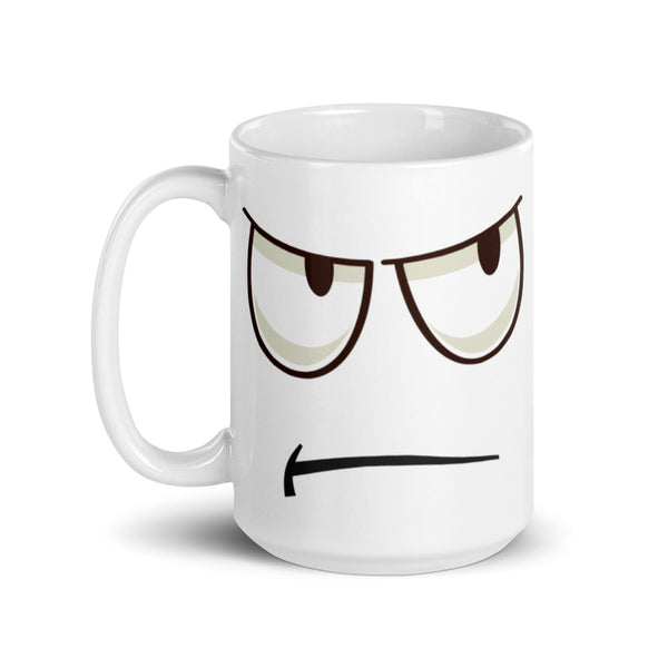 Grumpy face mug